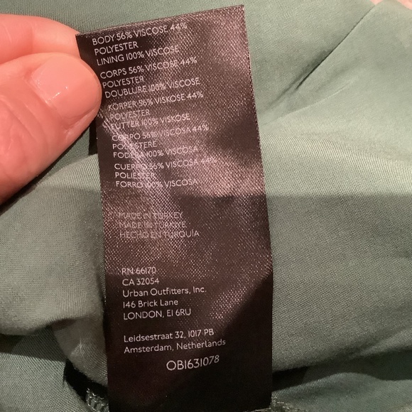 Anthropologie Draped Shine Dress Size 8 Moss Green NWT! - Picture 13 of 14